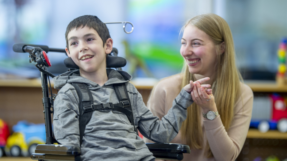 multiple sclerosis student playing